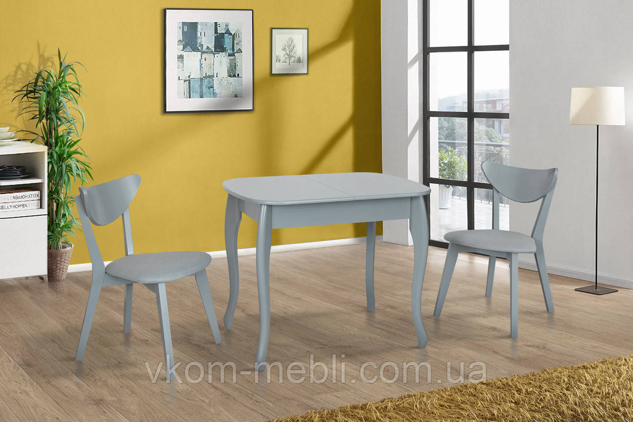 Стіл обідній Кантрі розкладний 93-123 см грей сірий, фото 1