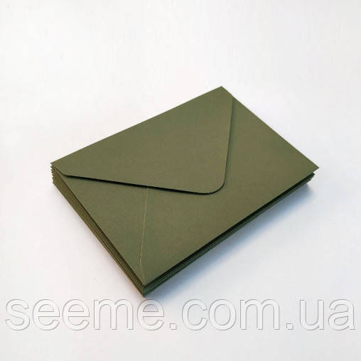 Конверт 145x110 мм, колір васабі (wasabi), КОМПЛЕКТ 10 шт., фото 1