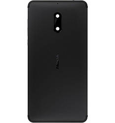 Задня панель корпусу (кришка акумулятора) для Nokia 6 Dual Sim (TA-1021), оригінал Чорний