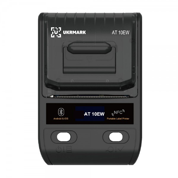 Портативний принтер чеків, етикеток, QR і штрих-кодів UKRMARK DP23 / USB 2.0 + Bluetooth + NFC.