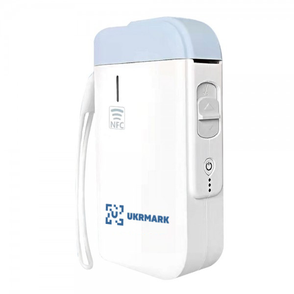 Портативний принтер етикеток і штрих-кодів USB Bluetooth NFC Ukrmark AT 110HW, фото 1