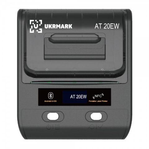 Портативний принтер чеків, етикеток, QR і штрих-кодів AT 20EW / USB 2.0 + Bluetooth + NFC.