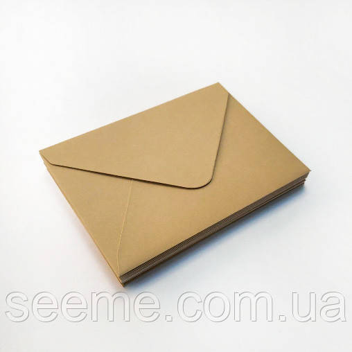 Конверт 162x113 мм, колір кемел, КОМПЛЕКТ 10 шт., фото 1
