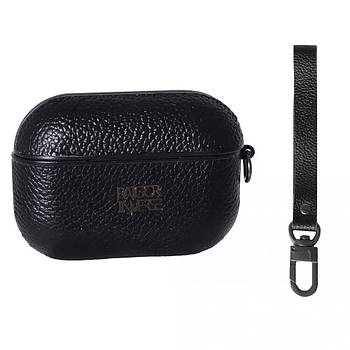 Чохол Leather Case шкіра для AirPods Pro Black (971) чорний