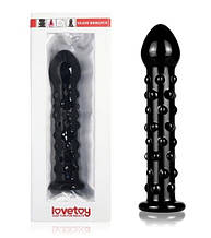 Скляний фалоімітатор Glass Romance 7" Black