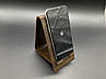 Тримач підставка-гармошка дерев'яна для смартфона органайзер настільний для гаджетів на стіл 17х9см, фото 2