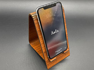 Універсальна підставка-гармошка дерев'яна настільна настільна для смартфона 17х9см
