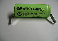 Аккумулятор GP 211AFH NiMH 2100mah 4/5 A технический с выводами под пайку