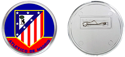 Значок ФК Атлетіко Мадрид акриловий на шпильці 65 мм