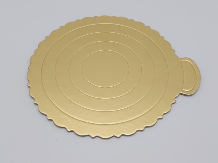 Підкладка картонна для торта золота Підставка кондитерська під торт D 24,5 cm IKA SHOP
