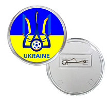 Значок Україна акриловий на шпильці 65 мм