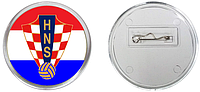 Значок сборной Хорватии акриловый на булавке 65 мм