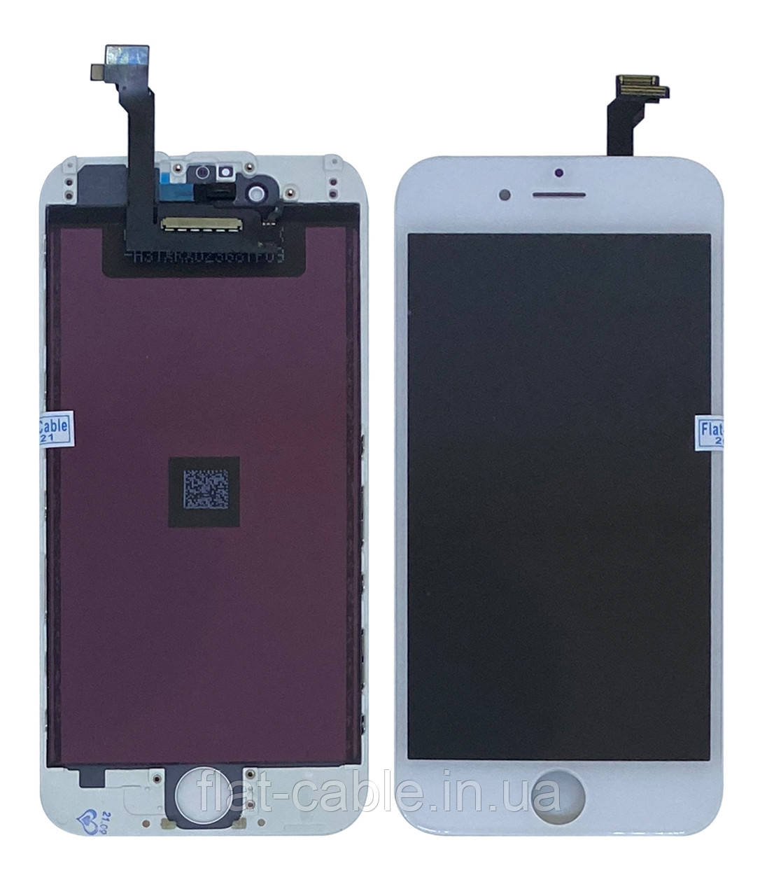 Дисплей (модуль) iPhone 6 (A1549/ A1586/ A1589) Білий Original замінений шлейф