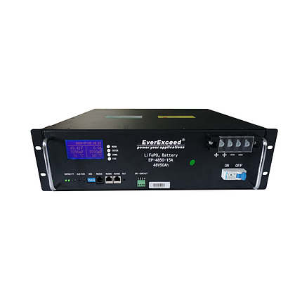 Літій-залізо-фосфатний акумулятор EverExceed EP 4850 -15A LCD (48V/50Ah), фото 1