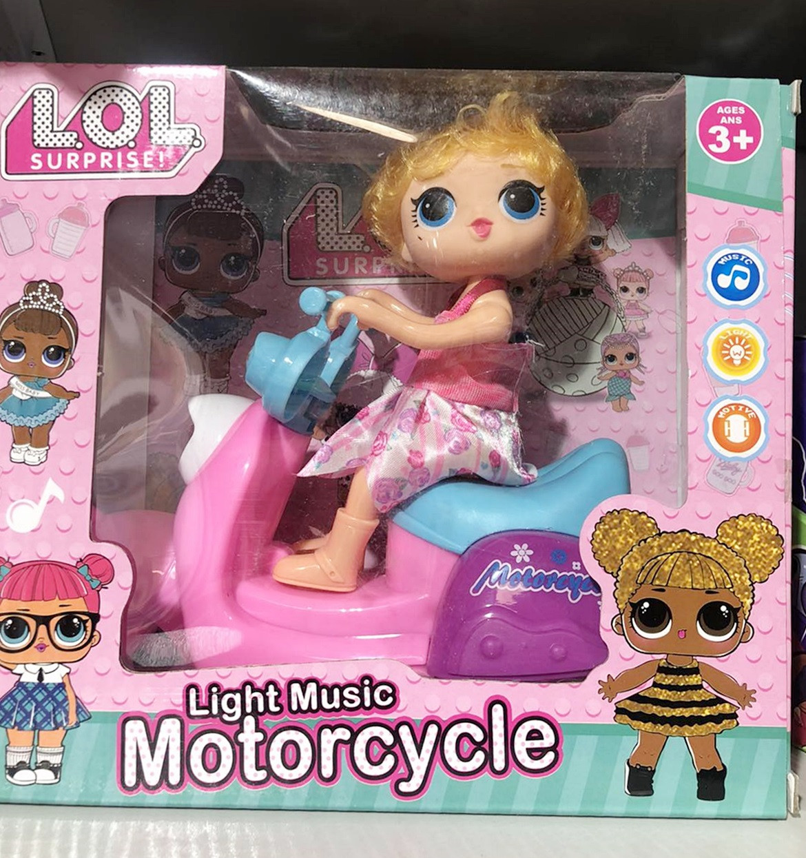 Лялька ЛОЛ Surprise на мотоциклі, звук, світло, фото 1
