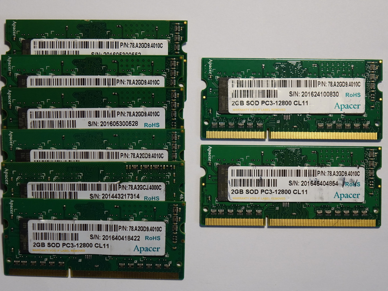 Оперативна пам'ять для ноутбука DDR3 SO-DIMM 2 GB (1600MHz, PC3-12800, 1.5v, Apacer, Hynix) БУ