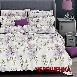 Тканина для постільної білизни Бязь "Gold" Lux GL1491A (50м) квіти на молочному, фото 1