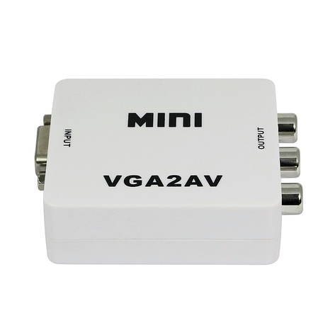 Конвертер mini VGA в AV TCOM, гніздо VGA (IN) — 3 гнізда RCA (OUT), фото 1