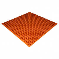 Панель из акустического поролона Ecosound Pyramid Color 30 мм, 100x100 см, оранжевая