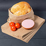 Паперові пакети для хліба 300*110*400 мм великий крафт пакет саше бурий фасувальний, фото 4