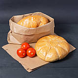 Паперові пакети для хліба 300*110*400 мм великий крафт пакет саше бурий фасувальний, фото 6