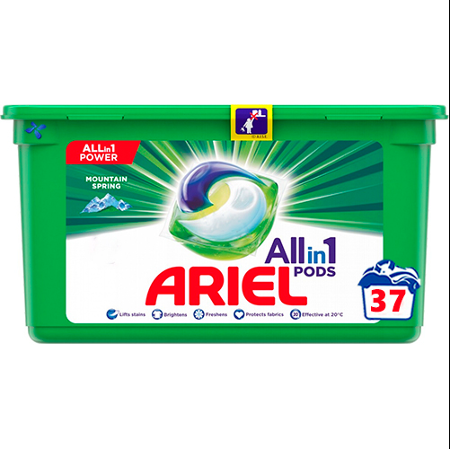 Купить Гель-капсулы для стирки Ariel Pods Alpes All in1 37 штук ариэль ...