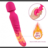Вібратор мікрофон двосторонній із підігрівом, інтимні іграшки для жінок, фото 5