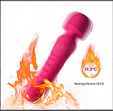 Вібратор мікрофон двосторонній із підігрівом, інтимні іграшки для жінок, фото 6