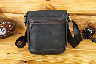 Чоловіча сумка Томас з натуральної шкіри колір Шоколад, фото 5