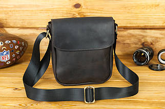 Чоловіча сумка Томас з натуральної шкіри колір Шоколад, фото 2