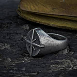 Кільце чоловіче сталеве печатка перстень POLARIS з медичної нержавіючої сталі 316L з Полярною зіркою 11(21), фото 3