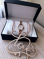 Подарунковий набір годинник з двома браслетами DISU gold спокуса. Подарункові набори