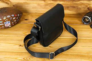 Чоловіча сумка Томас з натуральної шкіри колір Чорний, фото 3