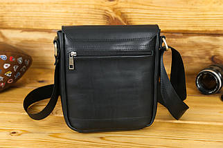 Чоловіча сумка Томас з натуральної шкіри колір Чорний, фото 5