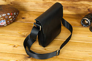 Чоловіча сумка Томас з натуральної шкіри колір Чорний, фото 4