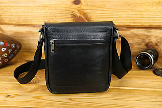 Чоловіча сумка Томас з натуральної шкіри колір Чорний, фото 5