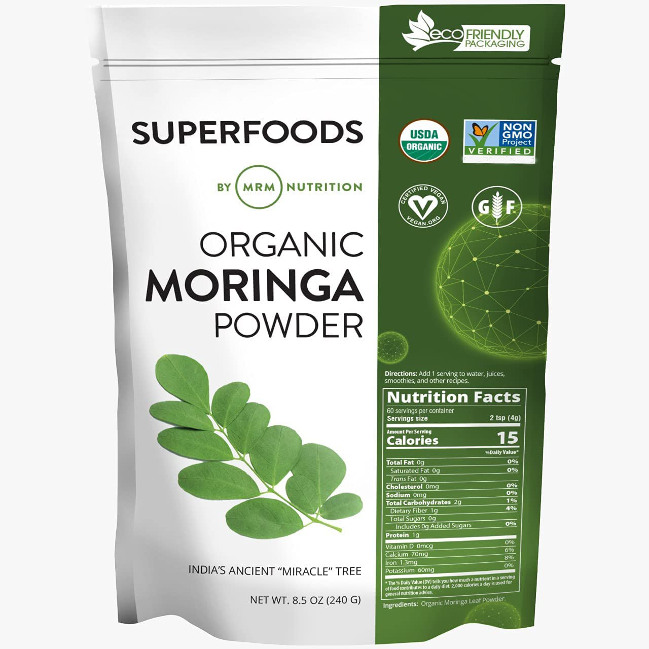 MRM Organic Moringa Powder 240 г (4384303829)