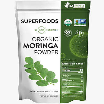 MRM Organic Moringa Powder 240 г (4384303829)