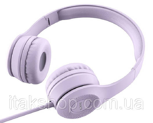 Дротові навушники гарнітура Hoco W21 Graceful Charm (Фіолетовий), фото 2