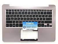 Оригинальная клавиатура для ноутбука Asus UX305F, UX305U series, uk, black, передняя панель Aurora metallic