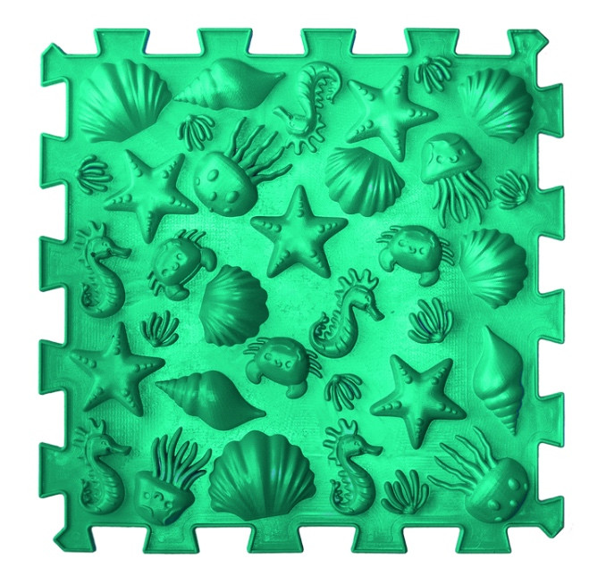 Масажний килимок Пазли Мікс Морський 1 елемент Ortek (Орктек) 9688 Різнобарвний