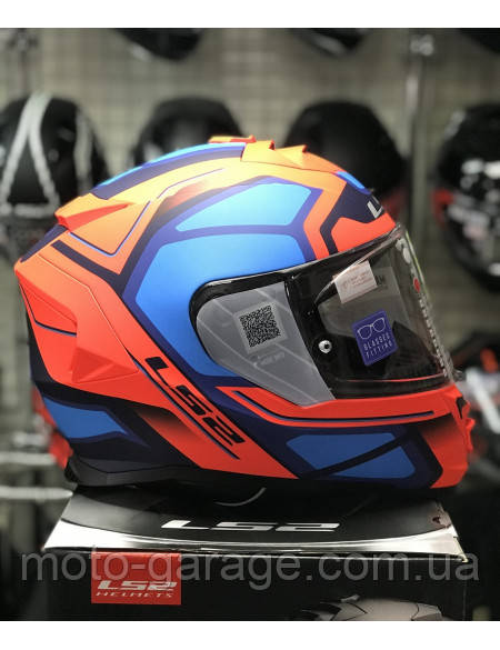 LS2 FF800 STORM FASTER MATT FLUO ORANGE BLUE