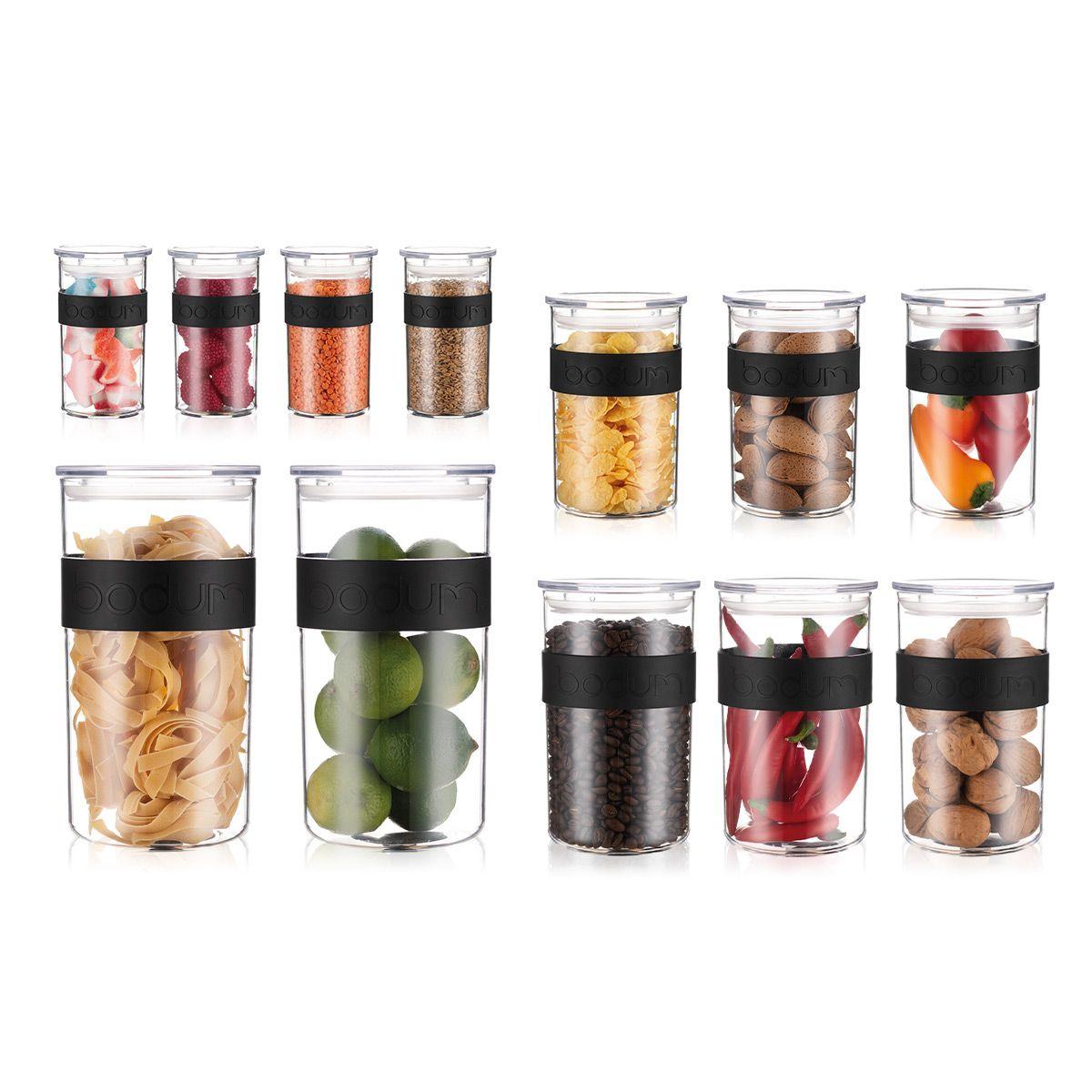 Набір банок для зберігання сипучих продуктів Bodum Presso 12 шт K11830-01SA-1, фото 1
