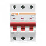 Автоматичний вимикач RS4 3п 50А С 4,5кА VIDEX RESIST, фото 2
