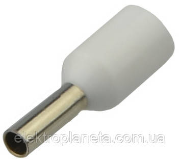 Наконечники трубчасті НТ 0,75-06 білі (100шт.) A0060010170, фото 1