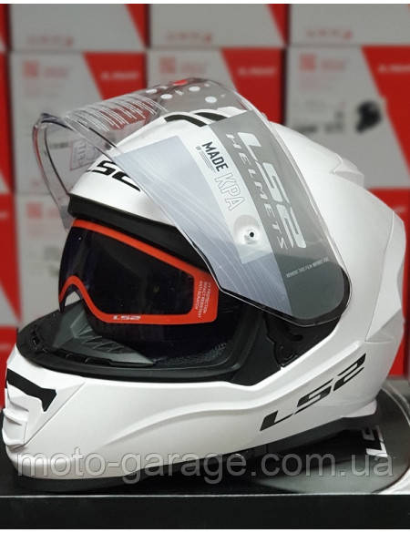 LS2 FF800 STORM SOLID WHITE