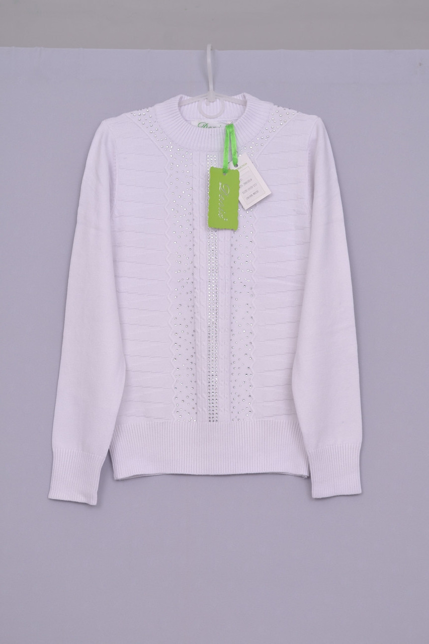 Л-146 Светр гольф для дівчинки ріст 134і 146 Білий, фото 1