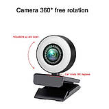 Вебкамера WebCam Q25 Full HD 1080p з автофокусом і мікрофоном (Чорний), фото 3