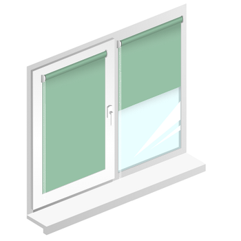 Тканеві ролети Оазис батист ментол (ширина 40 см , высота 170 см)