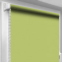 Рулонные шторы на цепочке из ткани блэкаут серебро Зеленый луч ширина 40 см , высота 170 см), smile